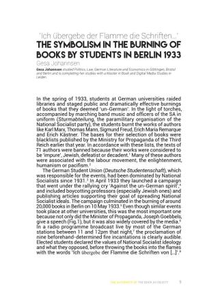 The Symbolism in the Burning of Books by Students in Berlin 1933
