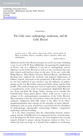 Anthropology, Modernism, and the Celtic Revival