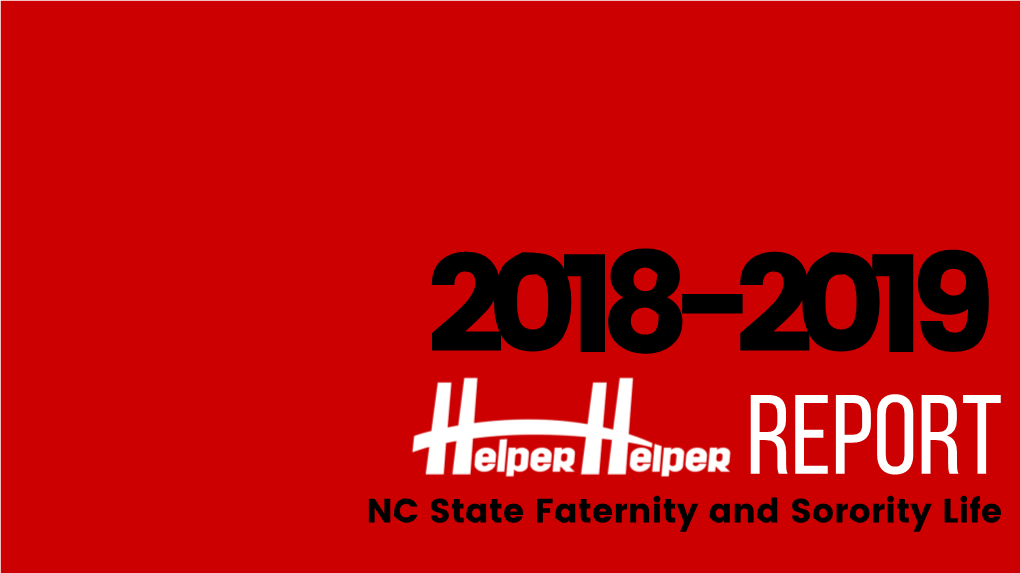 NC State Greek 2018-2019 Helper Helper Report