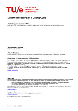 Dynamic Modelling of a Cheng Cycle
