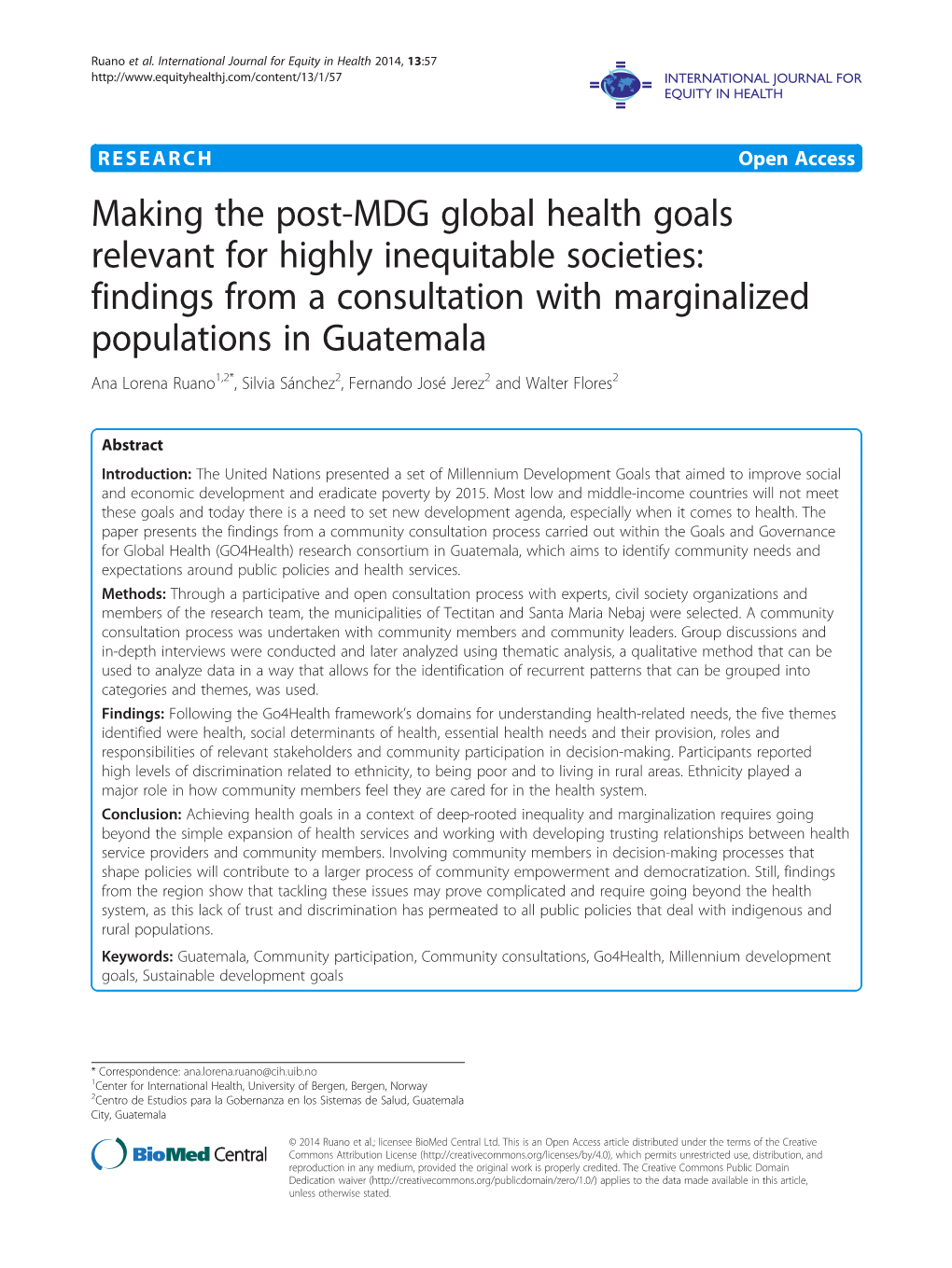 Making the Post-MDG Global Health Goals Relevant for Highly Inequitable
