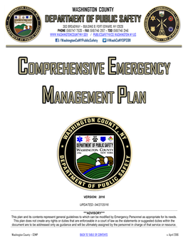 04/27/2016 ***ADVISORY*** This Plan and Its Contents Represent