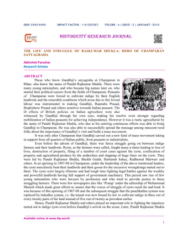 Historicity Research Journal
