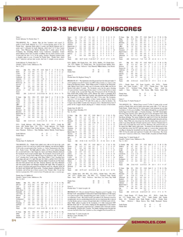 2012-13 Review / Boxscores