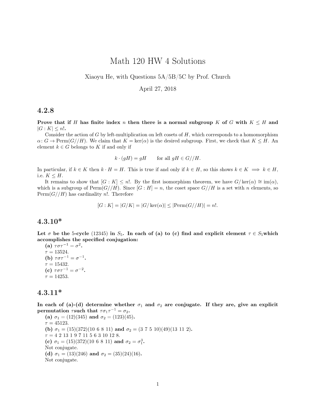 Math 120 HW 4 Solutions