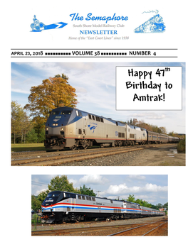 Happy 47 Birthday to Amtrak!