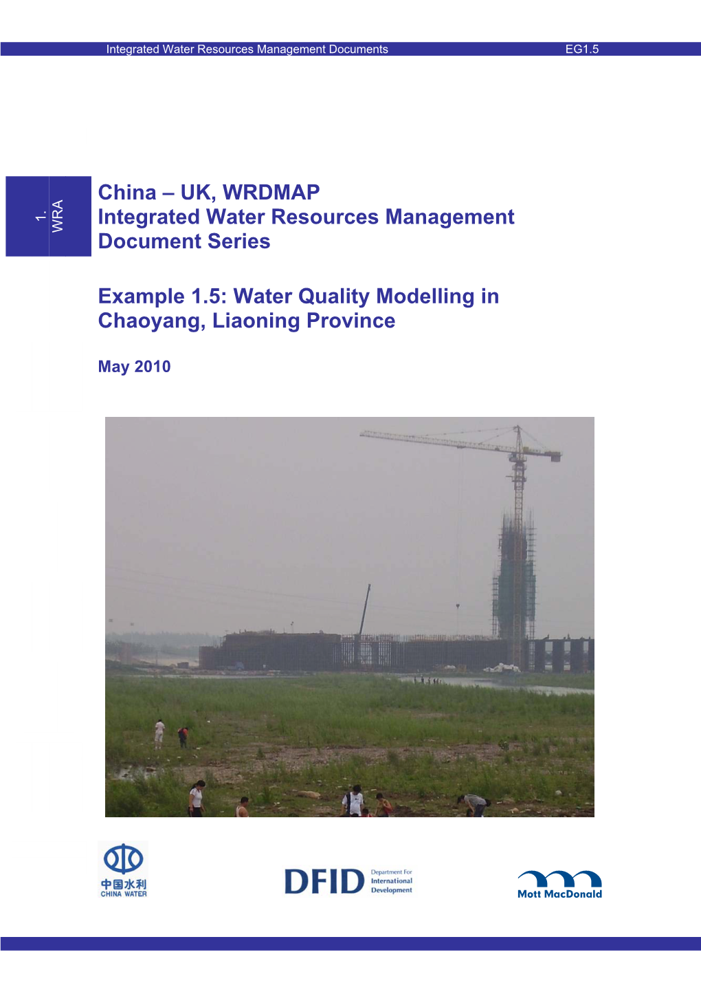 Water Quality Modelling in Chaoyang