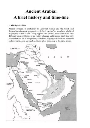 Ancient Arabia a Brief History and Time-Line.Pages