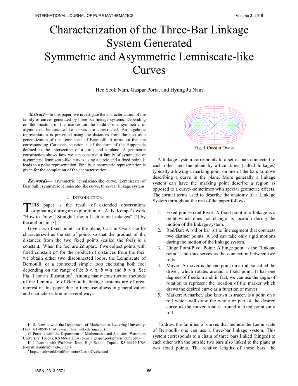 Characterization of the Three-Bar Linkage System Generated Symmetric and Asymmetric Lemniscate-Like Curves