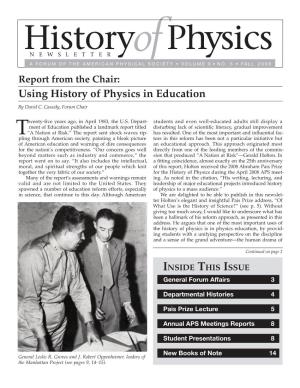 Using History of Physics in Education