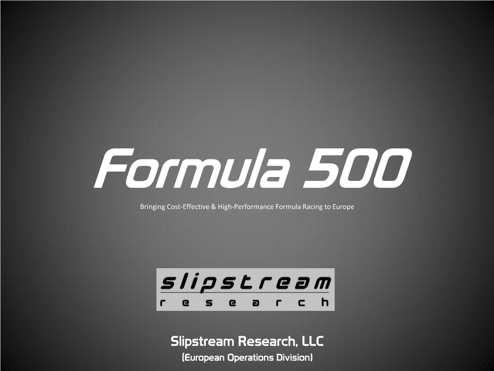 Formula 500 Bringing Cost-Effective & High-Performance Formula Racing