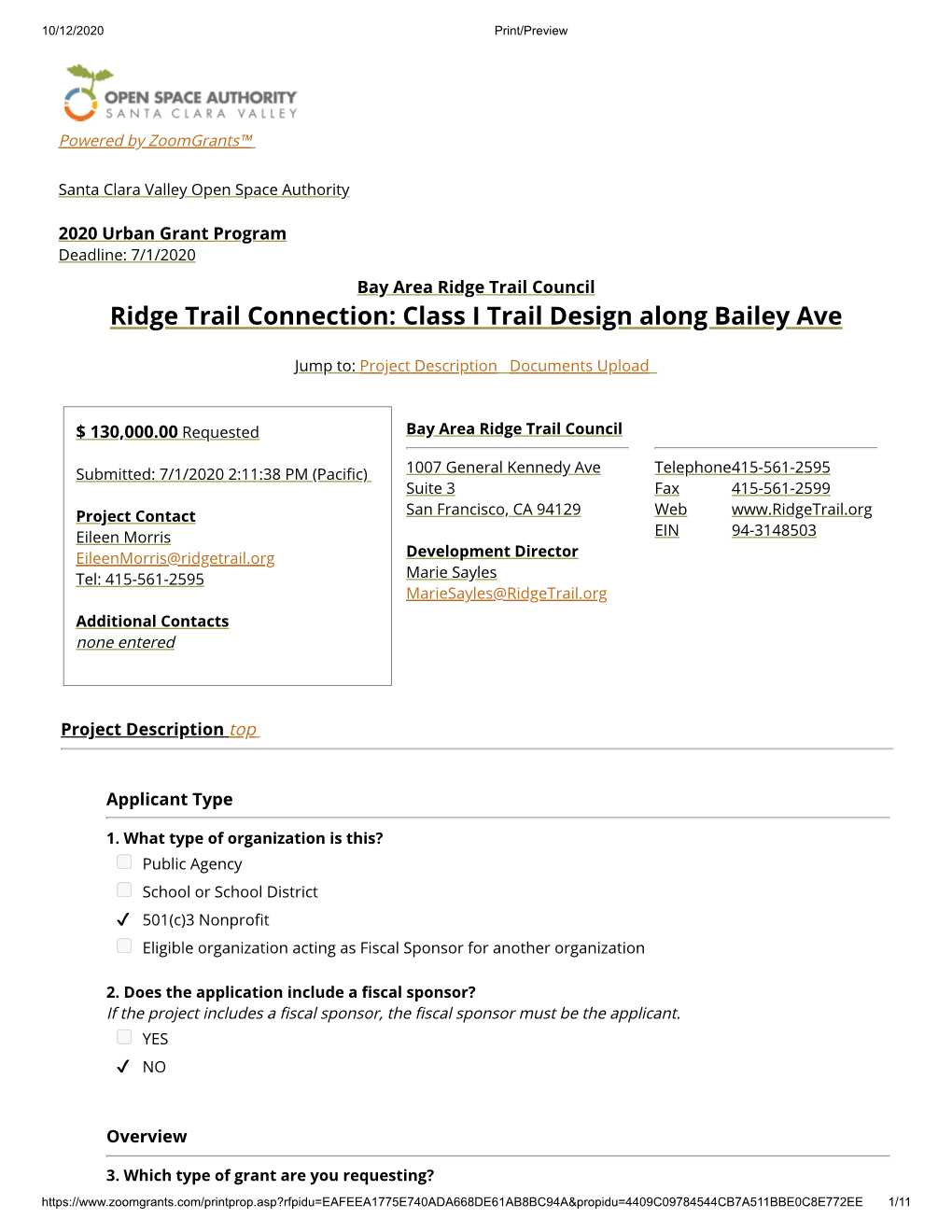 Ridge Trail Connection: Class I Trail Design Along Bailey Ave