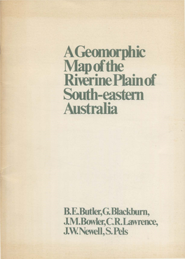 Ageomorphic Map Ofthe Riverine Plain of South-Eastern Australia