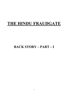 The Hindu Fraudgate