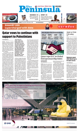 Qatar Vows to Continue with Support to Palestinians