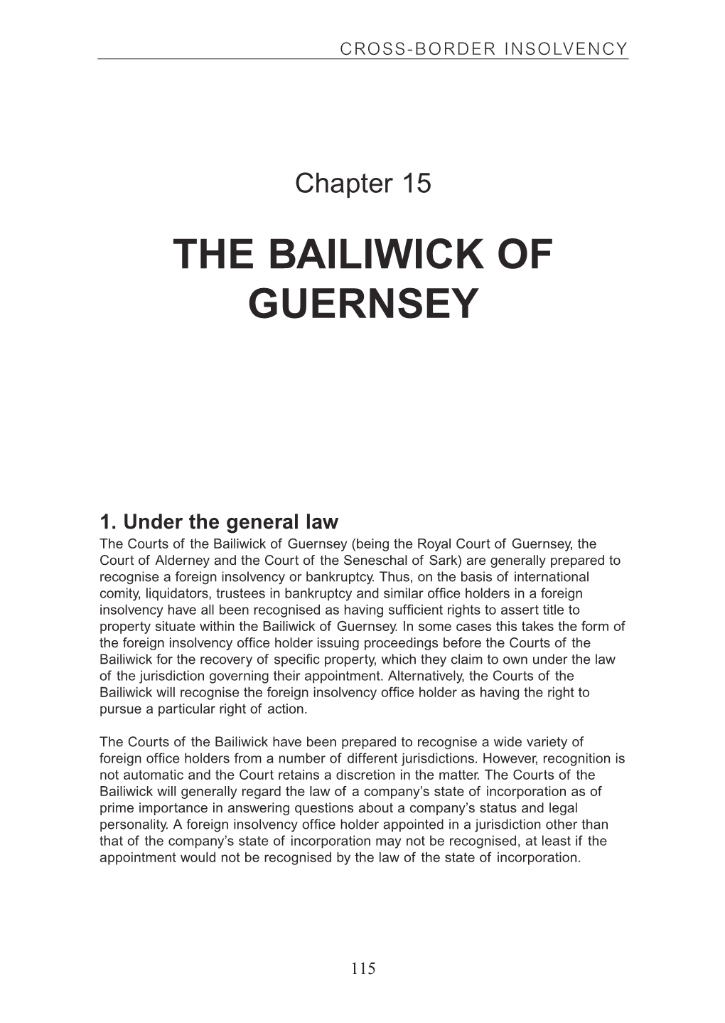 The Bailiwick of Guernsey