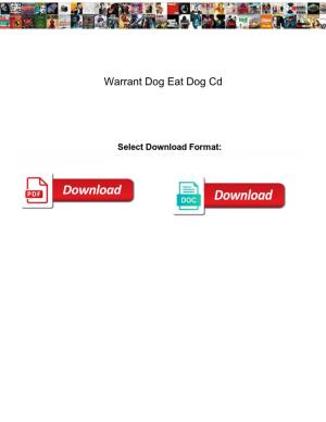 Warrant Dog Eat Dog Cd