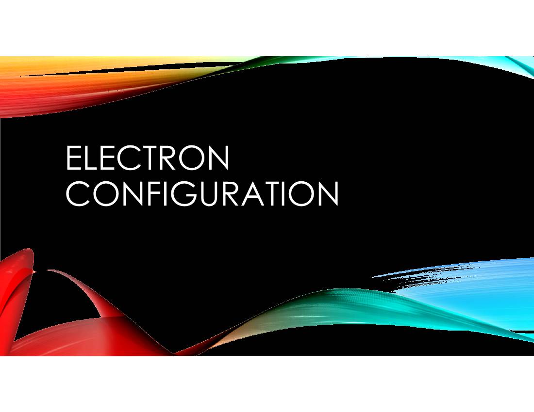 Electron Configuration Hotel Chemistry