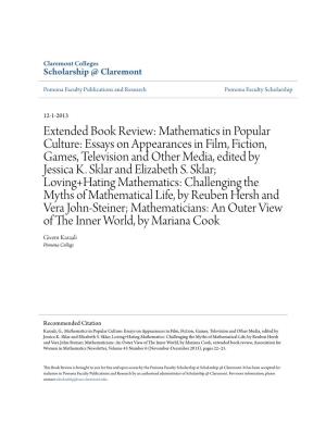 Mathematics in Popular Culture: Essays on Appearances in Film, Fiction, Games, Television and Other Media, Edited by Jessica K