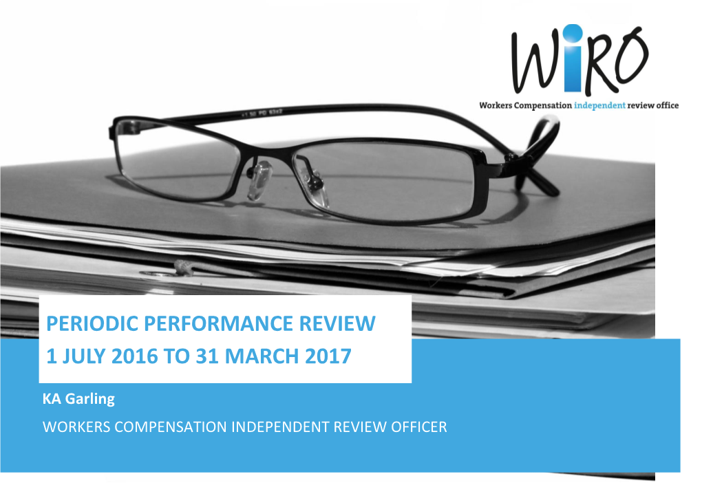 WIRO Performance Report Jul 2016