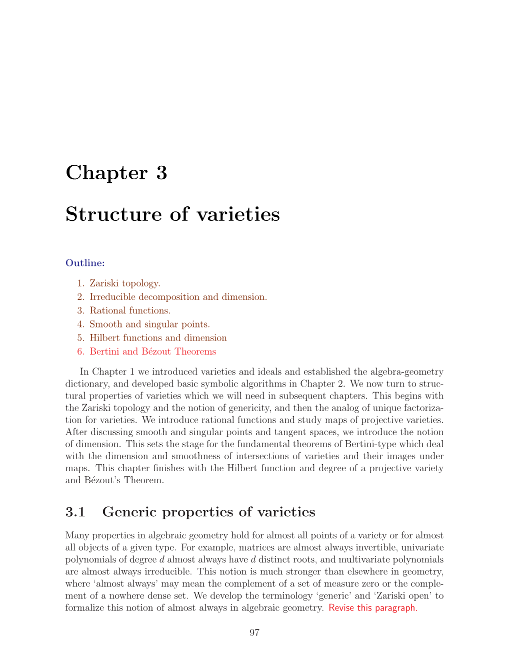 Chapter 3 Structure of Varieties