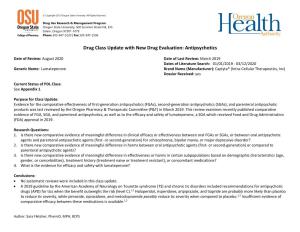 New Drug Evaluation Monograph Template