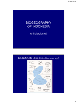 Biogeography of Indonesia