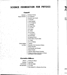 Science Foundation for Physics