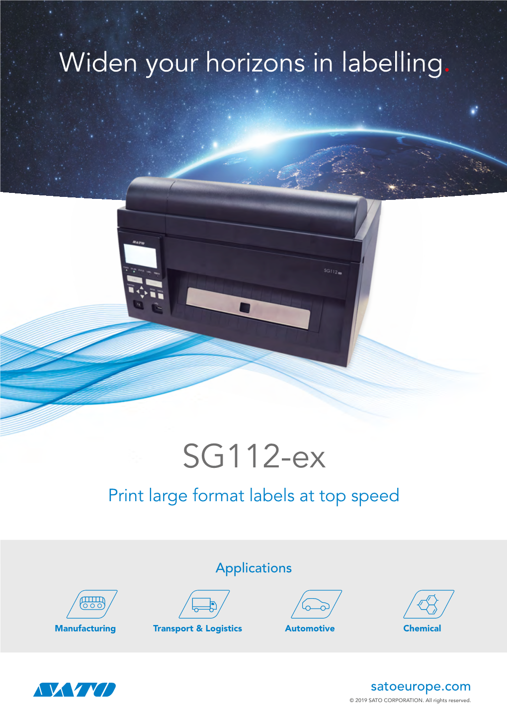 SG112-Ex Print Large Format Labels at Top Speed