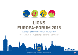 Lions Europa-Forum 2015 Lions – Sympathy and Friendship 9