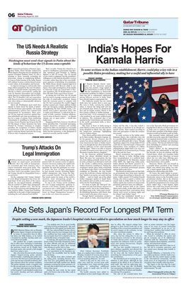 India's Hopes for Kamala Harris