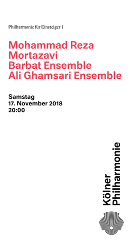 Mohammad Reza Mortazavi Barbat Ensemble Ali Ghamsari Ensemble
