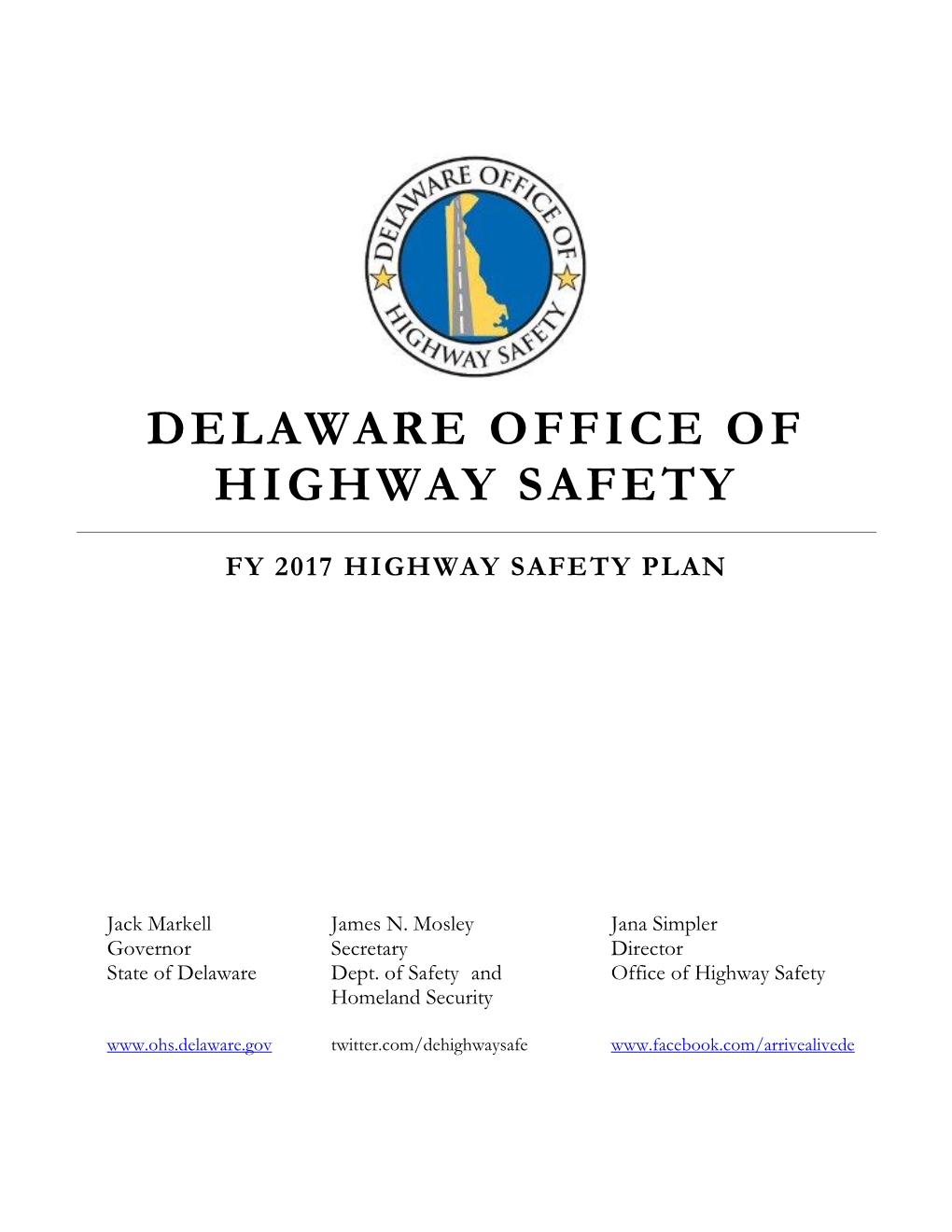 Fy 2017 Highway Safety Plan