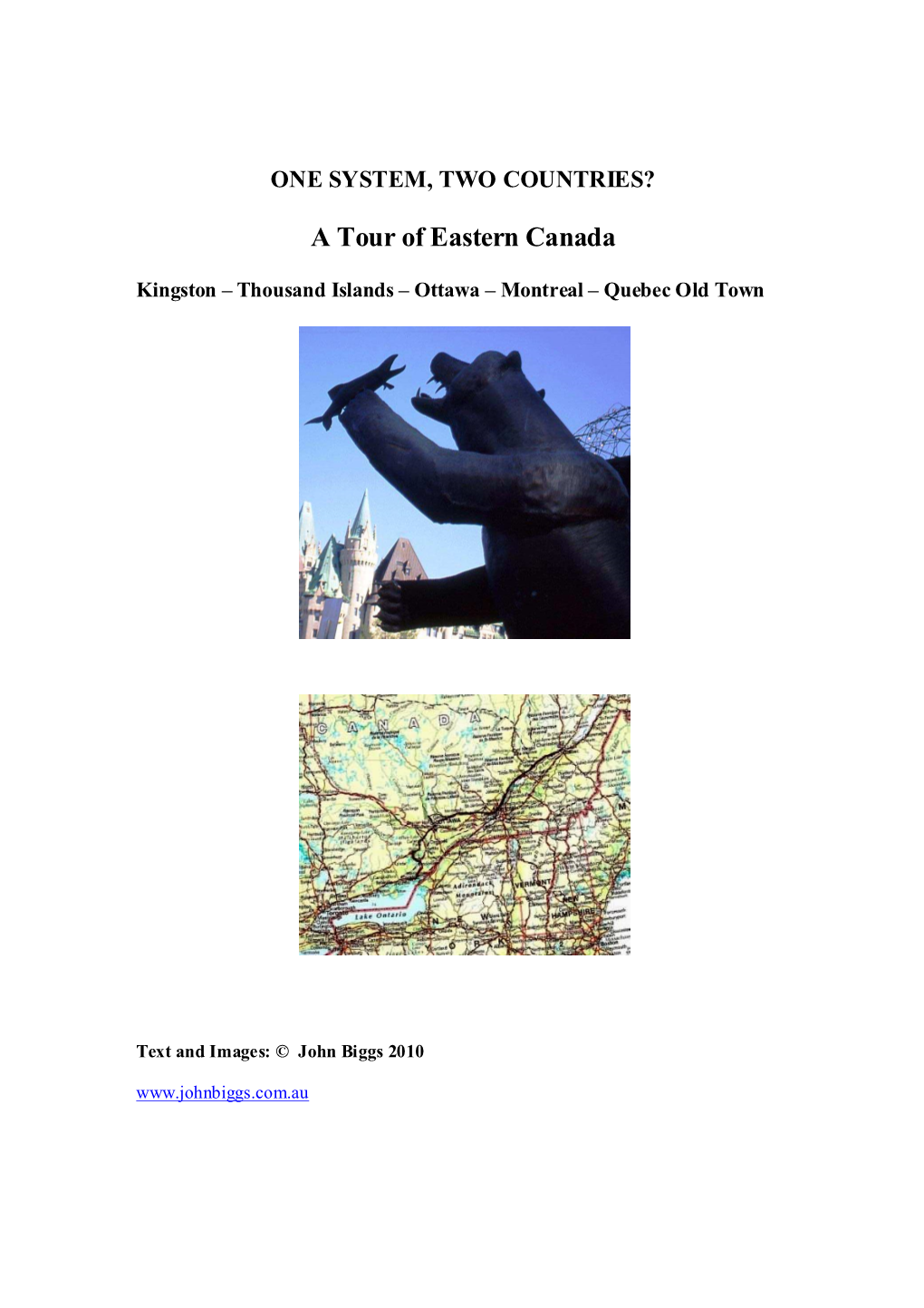 A Tour of Eastern Canada