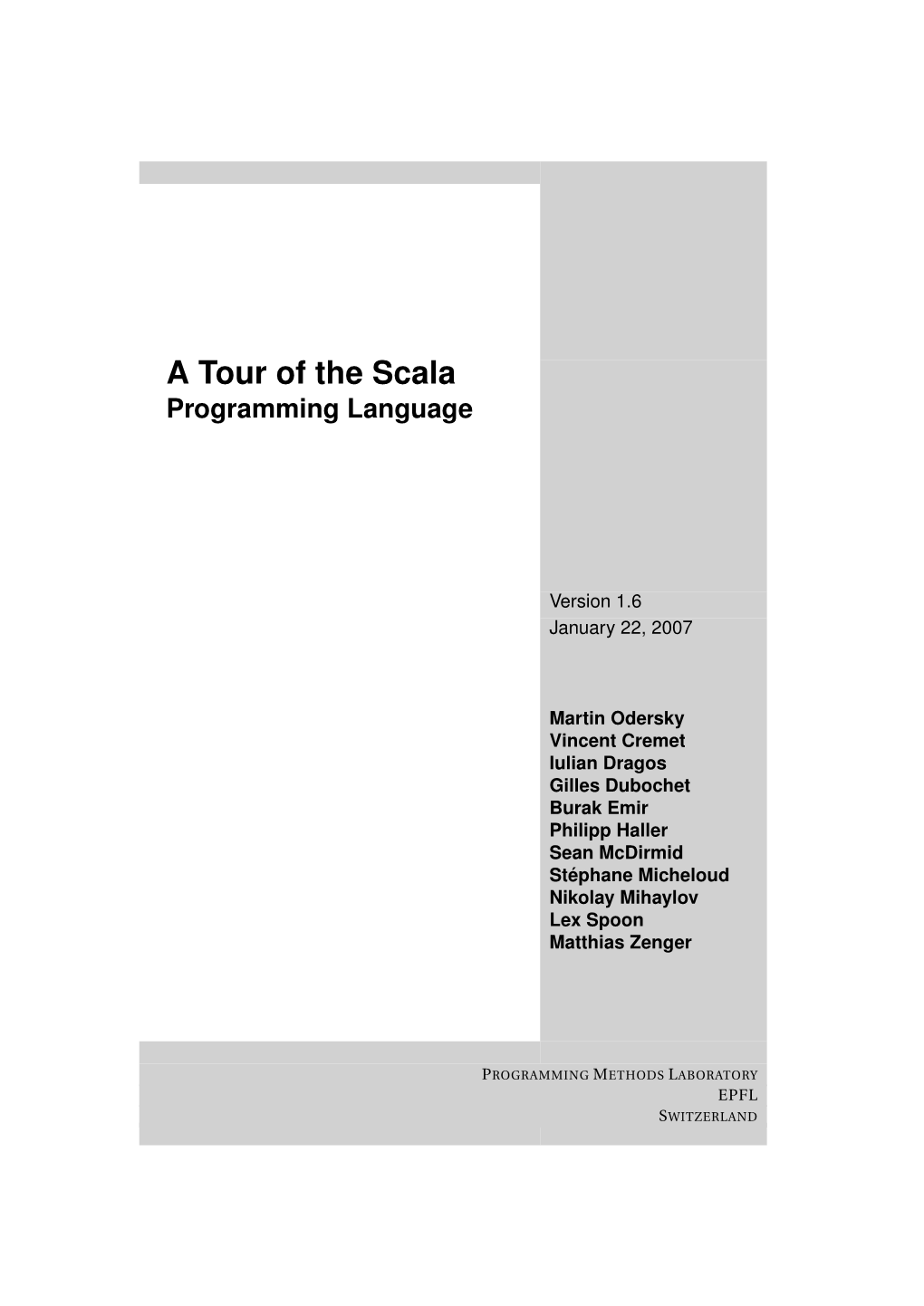 A Tour of the Scala Programming Language