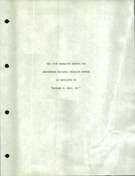 The 1979 Narrative Report for Okefenokee National Wildlife Refuge