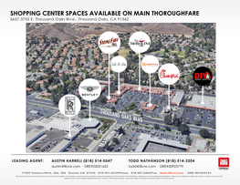 Shopping Center Spaces Available on Main Thoroughfare 3637-3755 E
