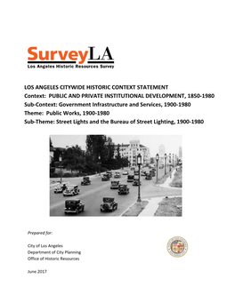 LOS ANGELES CITYWIDE HISTORIC CONTEXT STATEMENT Context
