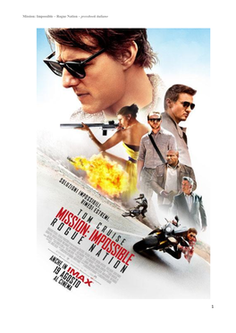 Mission: Impossible – Rogue Nation – Pressbook Italiano