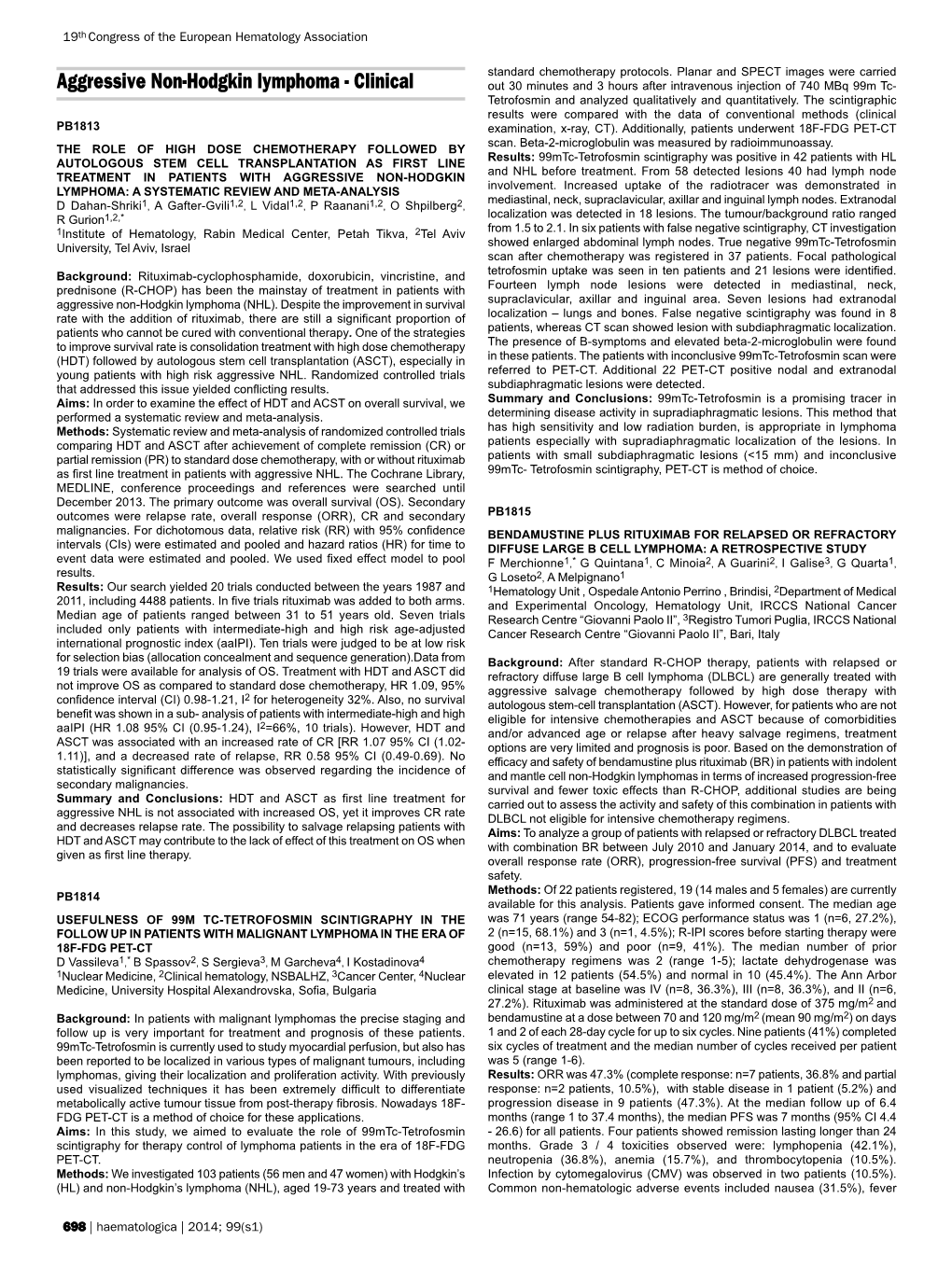 Aggressive Non-Hodgkin Lymphoma