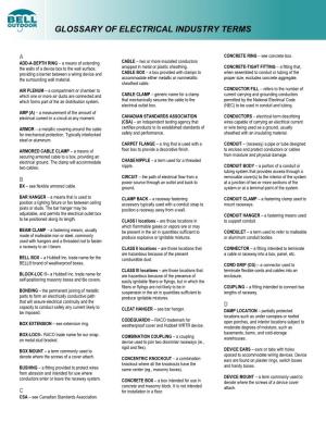 Glossary of Electrical Industry Terms