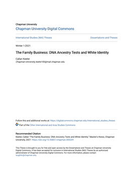 DNA Ancestry Tests and White Identity