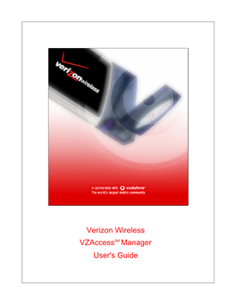 Verizon Wireless: Vzaccess Manager User's Guide