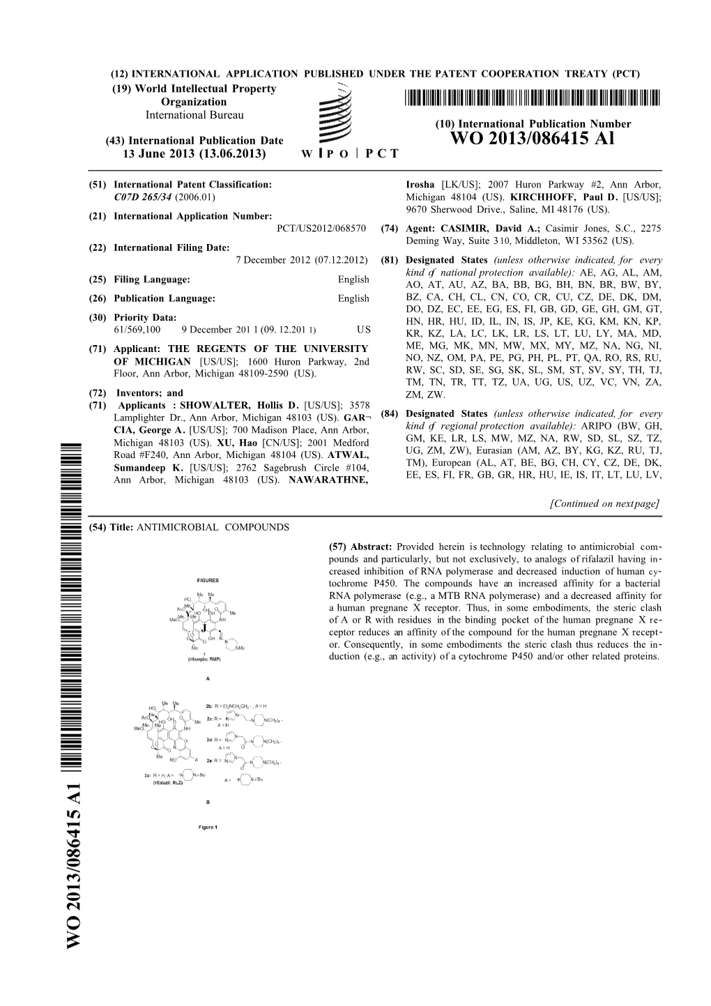 WO 2013/086415 Al 13 June 2013 (13.06.2013) W P O P C T