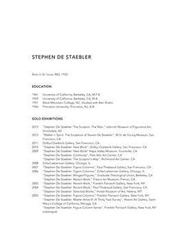 Stephen De Staebler