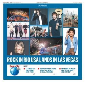 ROCK in RIO END-ALL ITINERARY and POP FEST P.4 P.7 P.12 O Ck - O S, an O