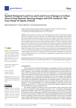 Spatial-Temporal Land Use and Land Cover Changes in Urban Areas Using Remote Sensing Images and GIS Analysis: the Case Study of Opole, Poland