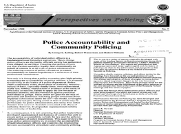 Police Accountability and Community Policing