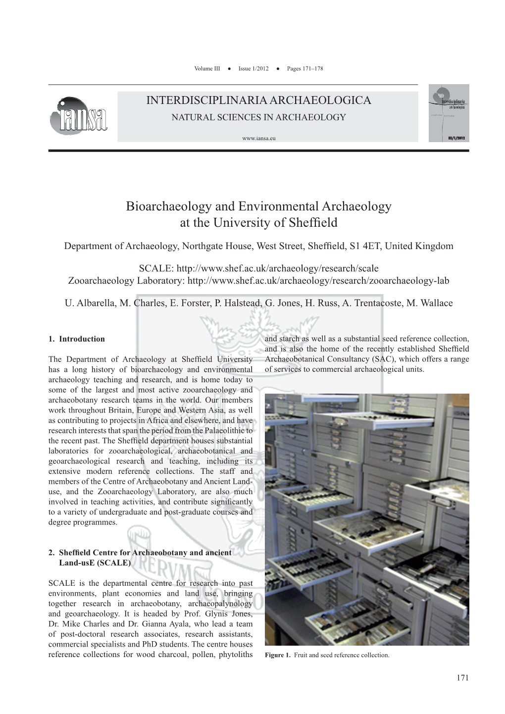 Bioarchaeology and Environmental Archaeology at the University of Sheffield