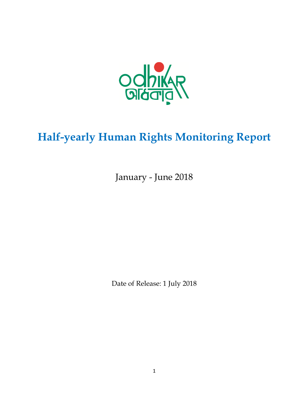 Half-Yearly Human Rights Monitoring Report